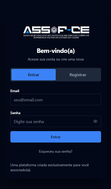 Portal ASSOF-CE - Tela de Login